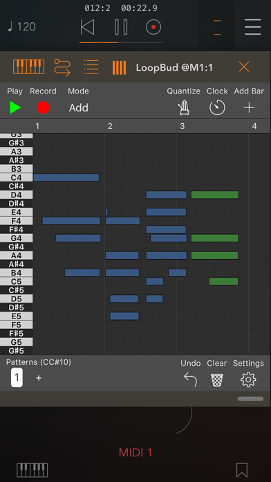 LoopBud – AUv3 MIDI Recorder screenshot