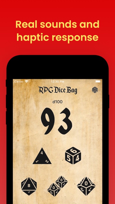 RPG Dice Bag: a simple roller screenshot