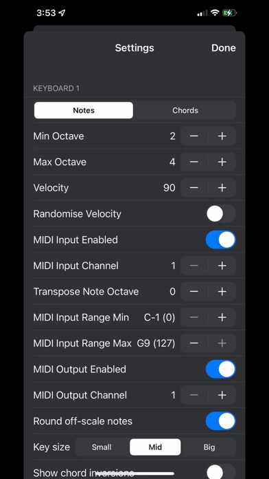 ScaleBud 2 AUv3 MIDI Keyboard screenshot