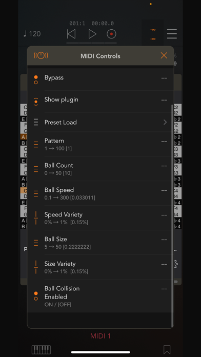 BounceBud Physics Based MIDI screenshot