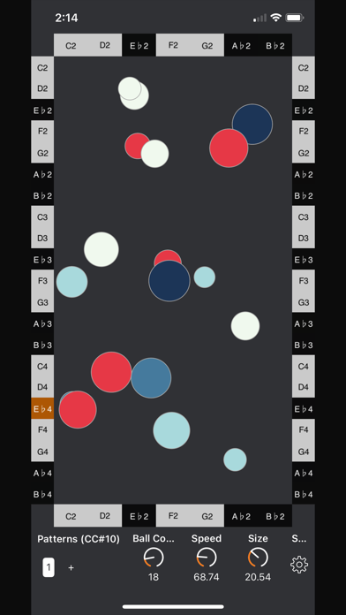 BounceBud Physics Based MIDI screenshot