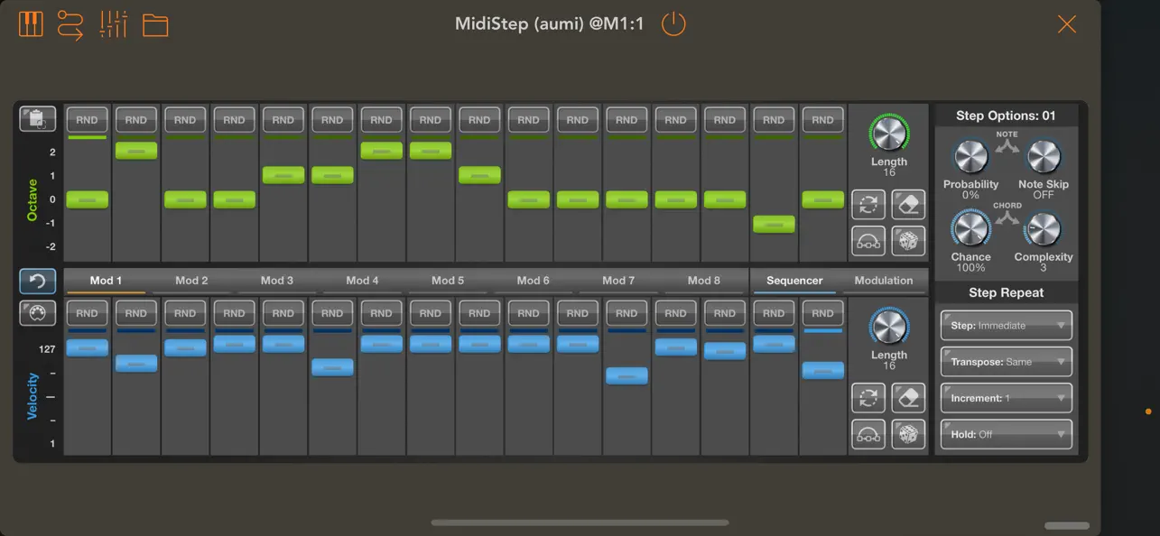 MidiStep screenshot