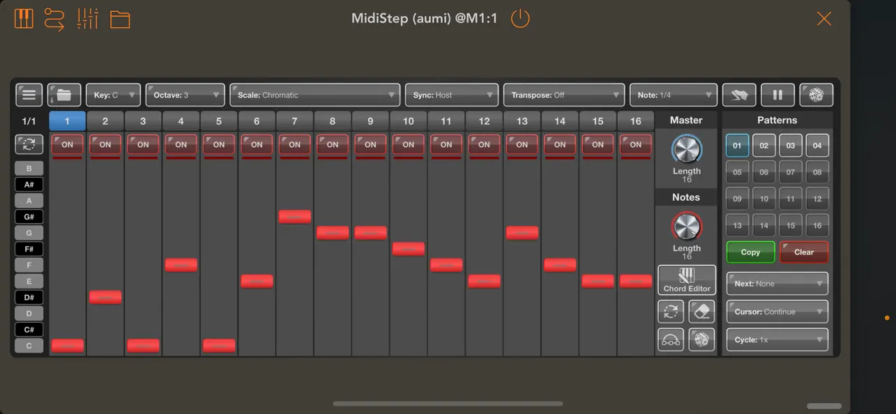 MidiStep screenshot