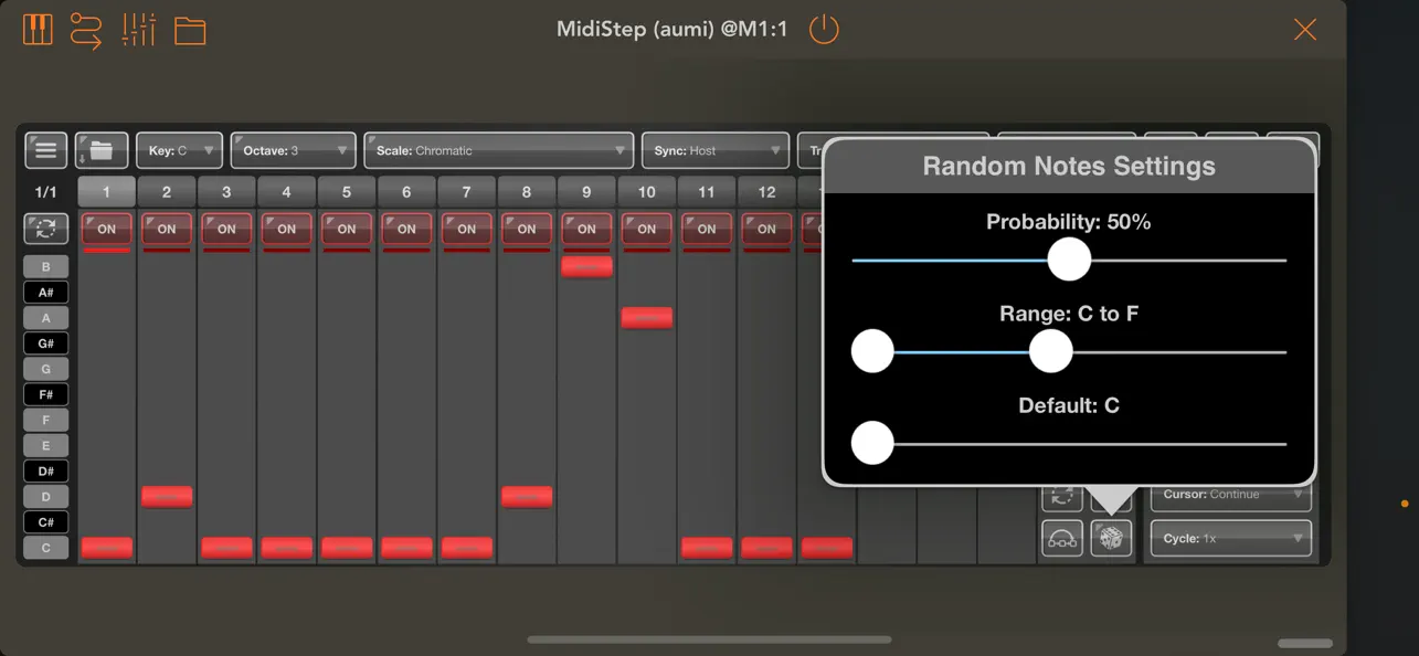 MidiStep screenshot
