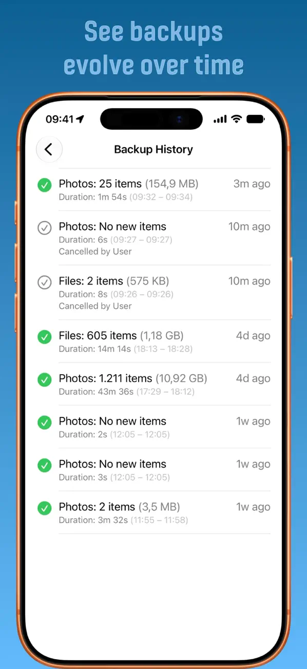 Parachute Backup Mobile screenshot