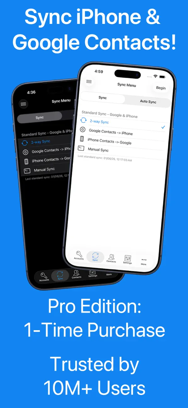 Contacts Sync Pro screenshot