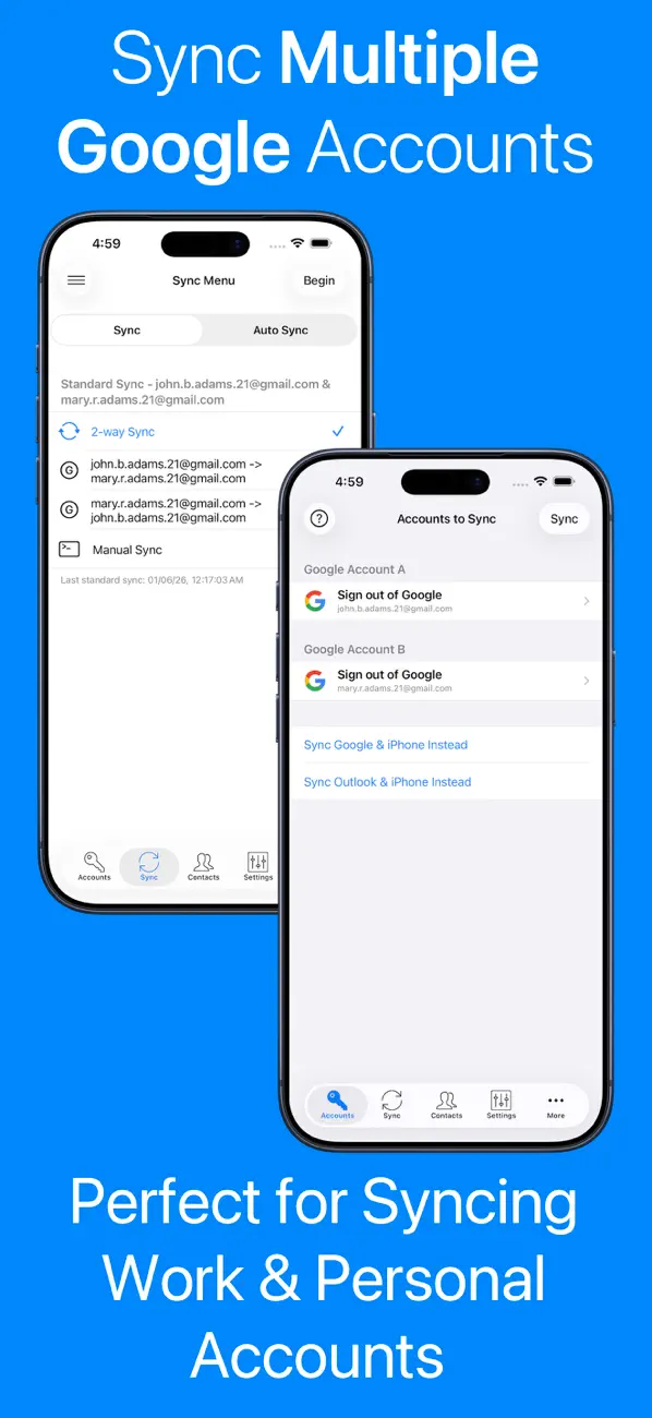 Contacts Sync Pro screenshot