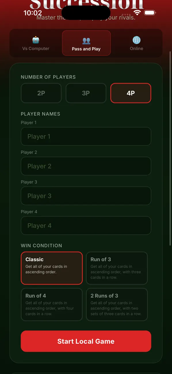 Succession – Rack-O style game screenshot