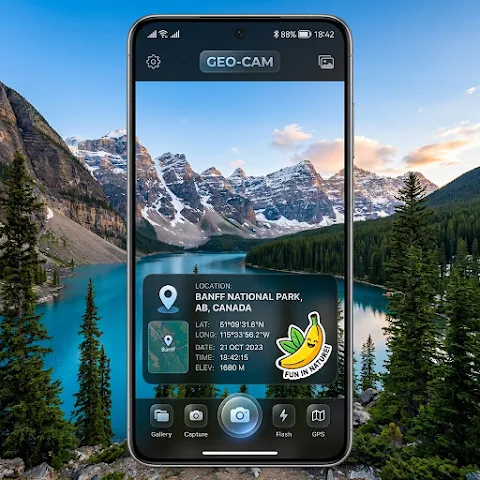 Gps Camera app with Timestamp screenshot
