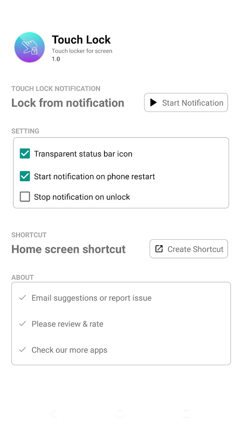 Touch Lock : Lock touch screen screenshot