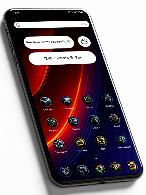 Pixly Dark 3D – Icon Pack screenshot