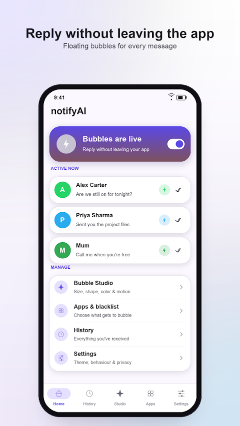 notifyAI: Notification Manager screenshot