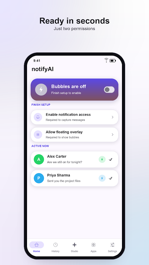 notifyAI: Notification Manager screenshot