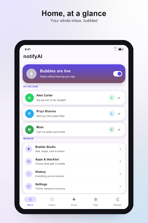 notifyAI: Notification Manager screenshot