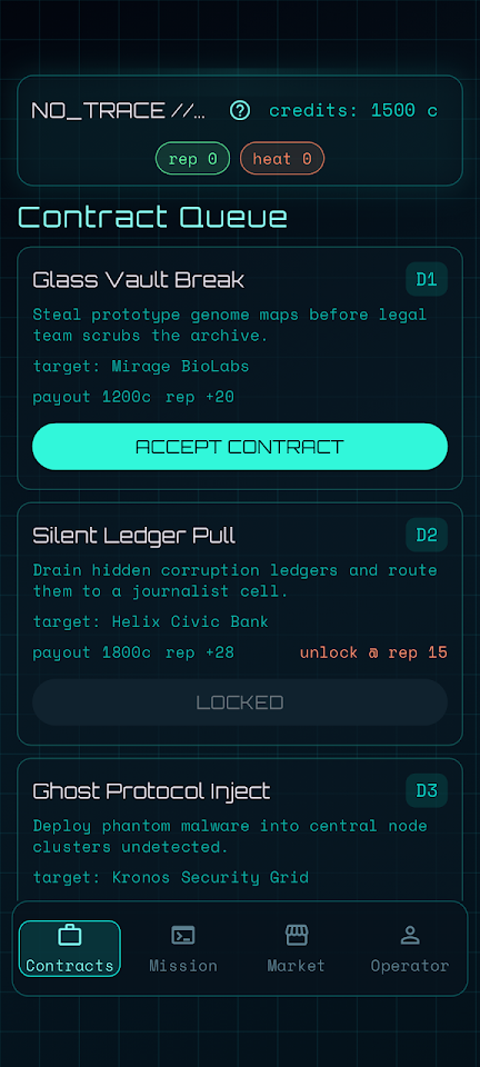 No Trace screenshot