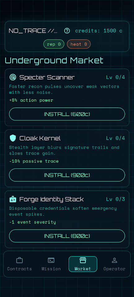 No Trace screenshot