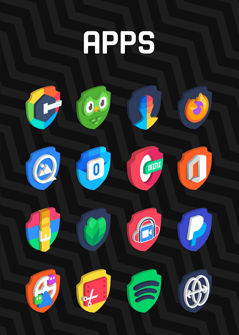 3D Shield – Icon Pack screenshot