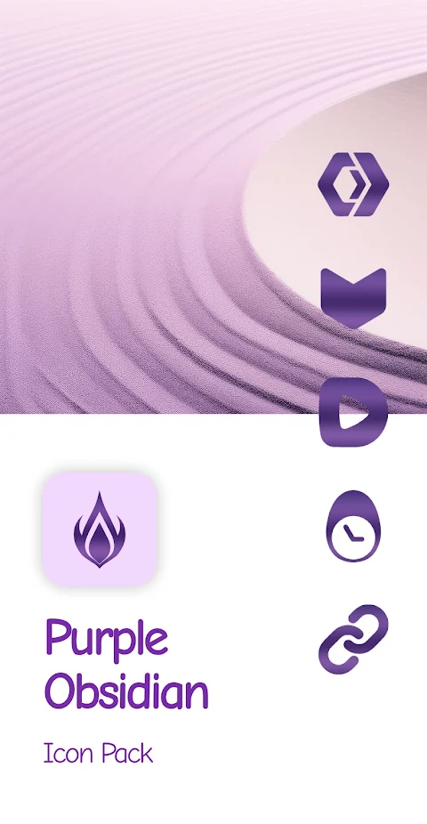 Purple Obsidian Icon Pack screenshot