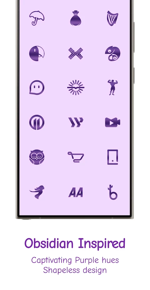 Purple Obsidian Icon Pack screenshot