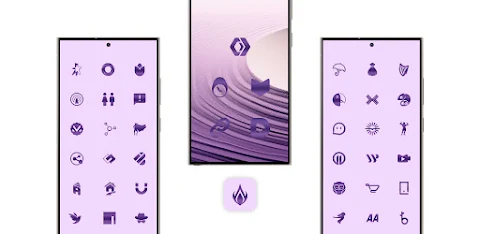 Purple Obsidian Icon Pack screenshot