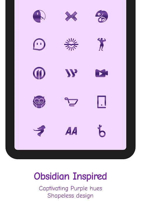 Purple Obsidian Icon Pack screenshot