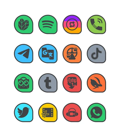 Drop Dark – Icon Pack screenshot