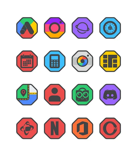 Octa Dark – Icon Pack screenshot