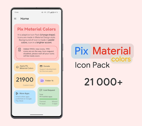 Pix Material Colors Icon Pack screenshot