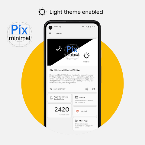 Pix-Minimal Black/White Icons screenshot