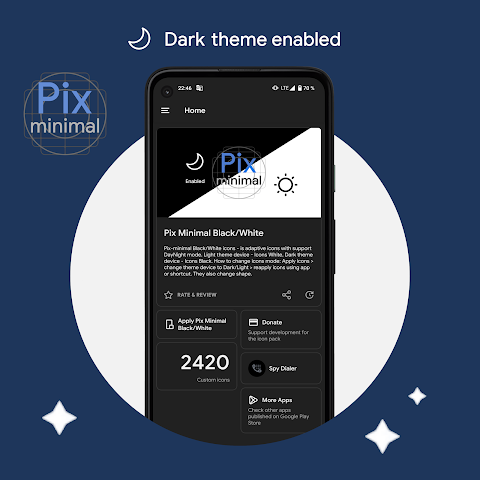 Pix-Minimal Black/White Icons screenshot