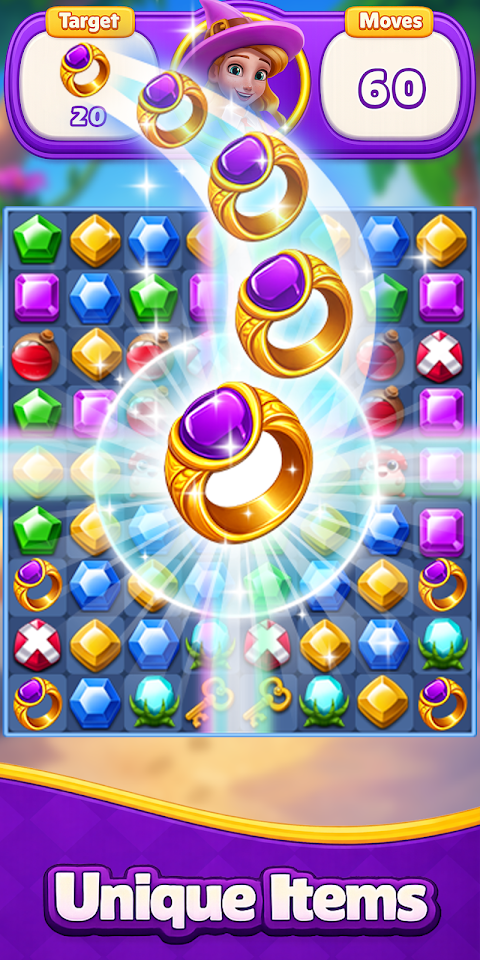 Jewels Match 3 Puzzle: Offline screenshot