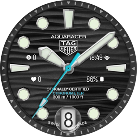 TAG Heuer Aquaracer Watch Face screenshot