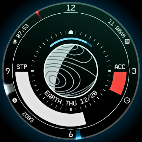 Planet in stars Watch Face screenshot