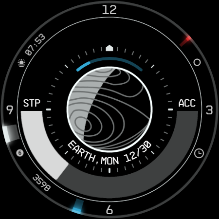 Planet in stars Watch Face screenshot