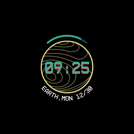 Planet in stars Watch Face screenshot