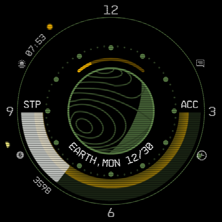 Planet in stars Watch Face screenshot