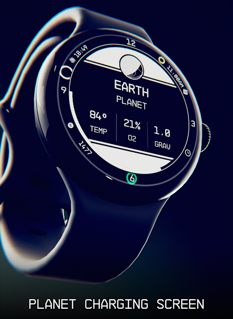 Planet in stars Watch Face screenshot