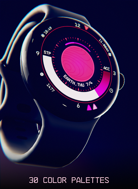 Planet in stars Watch Face screenshot