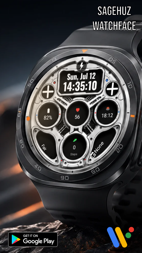A112 KHIM Mecha Watch Face screenshot