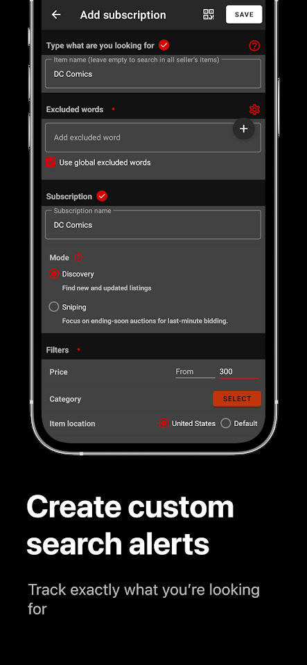 Deals Tracker PRO: eBay Alerts screenshot