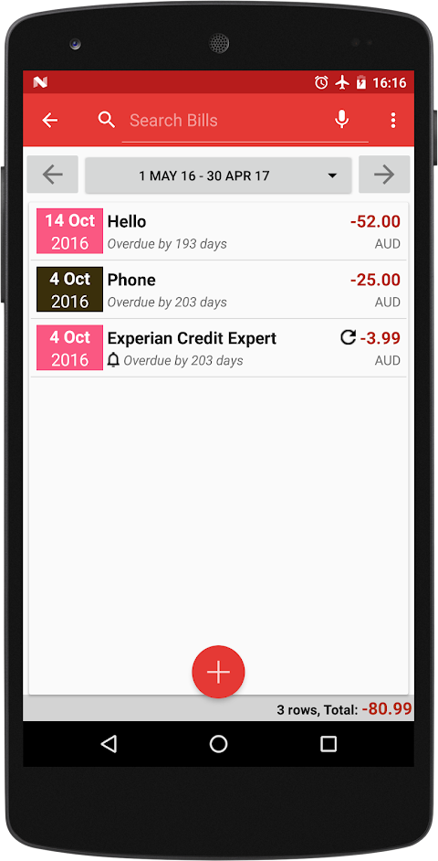 Bills Reminder & Organizer PRO screenshot