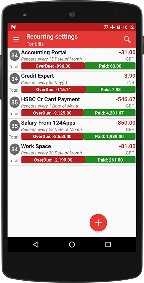 Bills Reminder & Organizer PRO screenshot