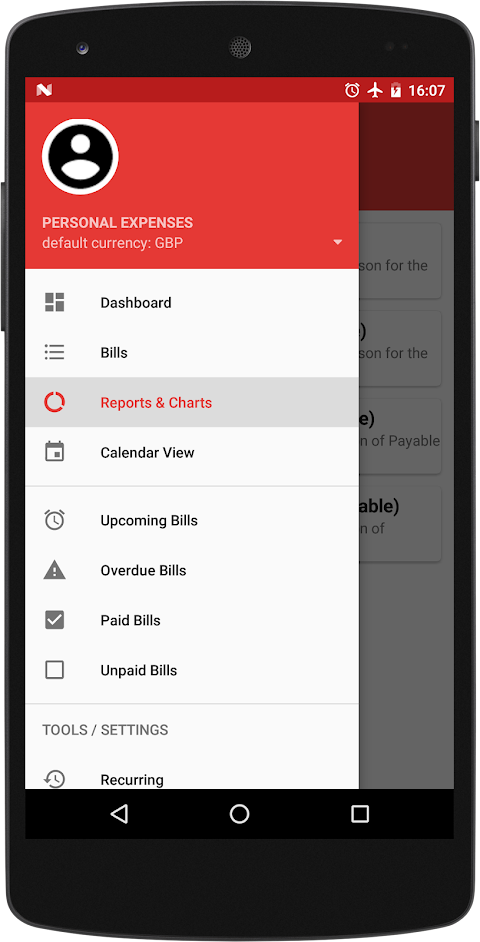 Bills Reminder & Organizer PRO screenshot