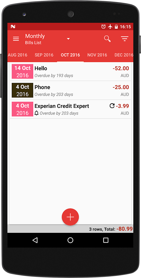 Bills Reminder & Organizer PRO screenshot
