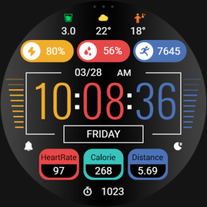 ZKin Watch Black Color Data