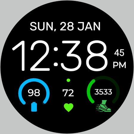 Watch Face Digital EasyRead D1 screenshot