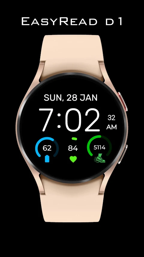 Watch Face Digital EasyRead D1 screenshot