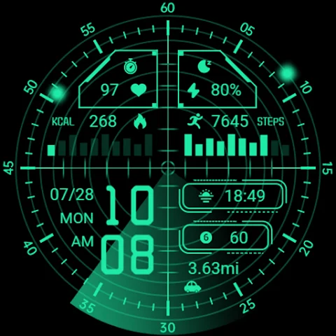 Radar Mint Green Hybrid Watch screenshot