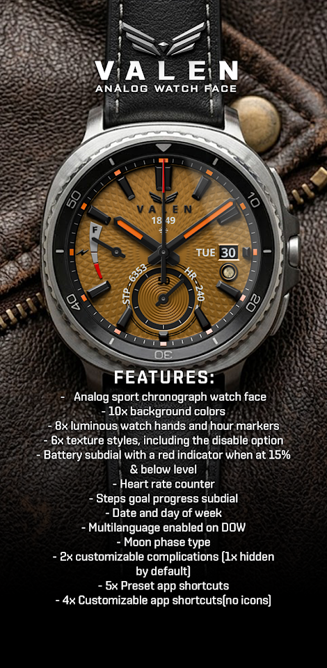 BLZ VALEN – Analog Watch Face screenshot