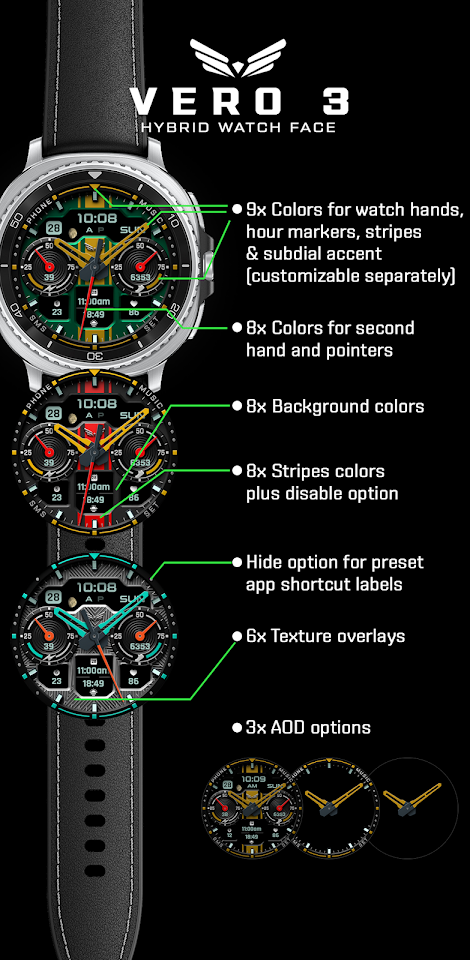 BLZ VERO 3 – Hybrid Watch Face screenshot